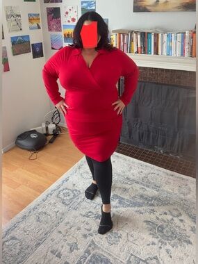 Torrid Size 4 4X Vibrant Red Dress( tunic)
